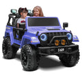 12V Electric Ride-On Jeep Truck for Kids with 2 Seats, 3 Speeds, and Remote Control, Blue